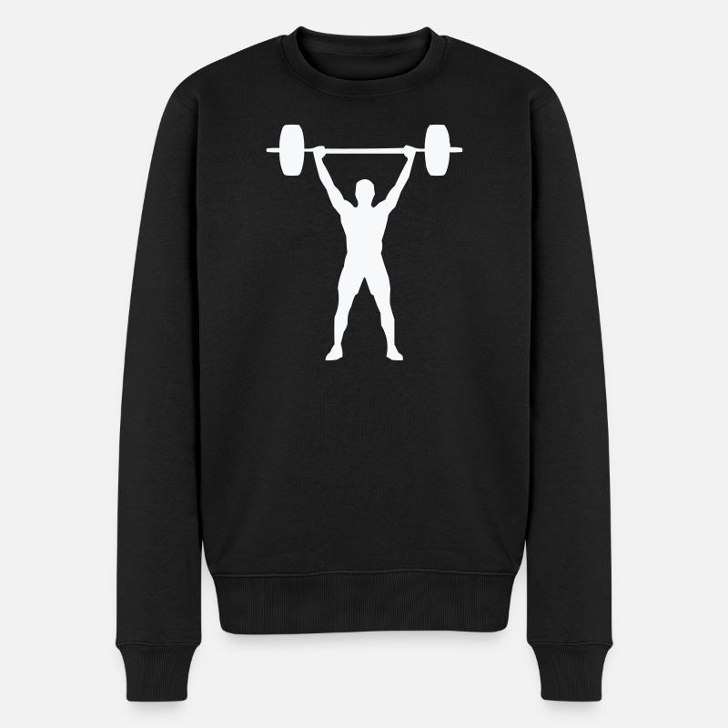 Haltérophilie Silhouette Entraînement avec poids - Pull Premium bio Homme - noir