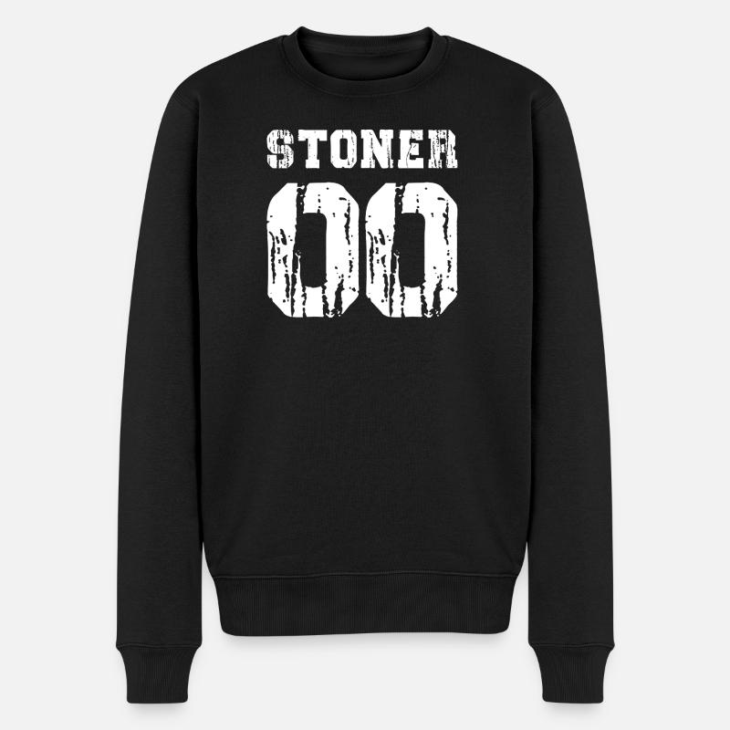 Stoner 00 Grunge-Typografie - Männer Premium Bio Pullover - Schwarz