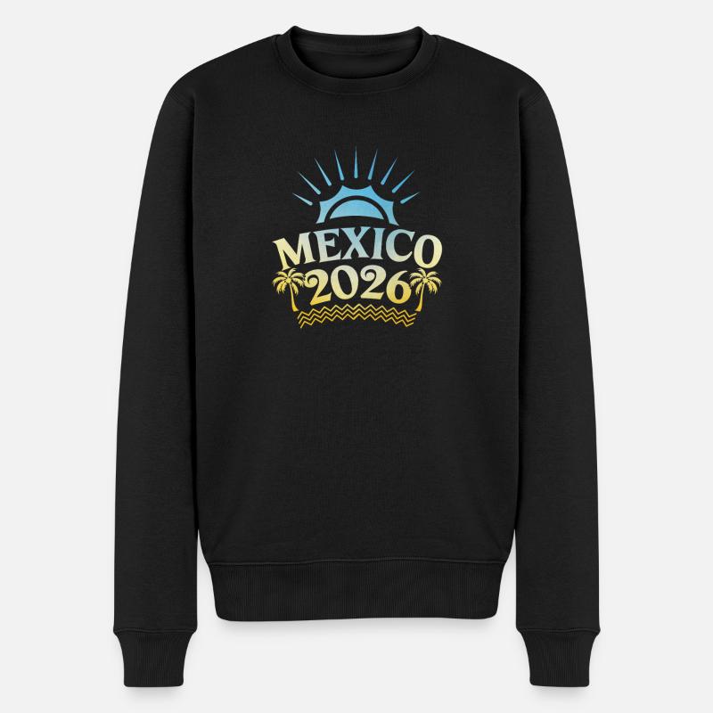 Mexiko 2026 Bunt - Männer Premium Bio Pullover - Schwarz