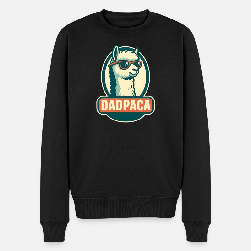 Dadpaca No Probllama - Männer Premium Bio Pullover - Schwarz