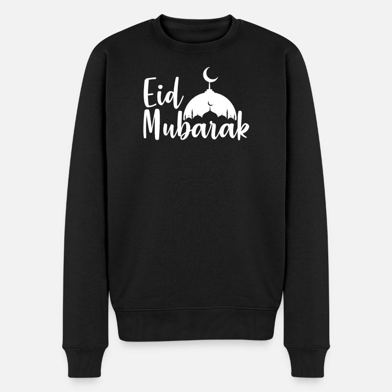 Eid Mubarak - Männer Premium Bio Pullover - Schwarz