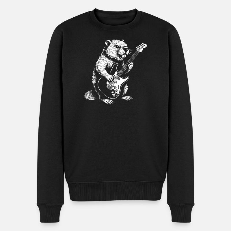 Beaver Guitar Hero - Pull Premium bio Homme - noir