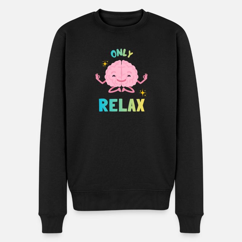 Cerveau zen Arc-en-Ciel - Pull Premium bio Homme - noir
