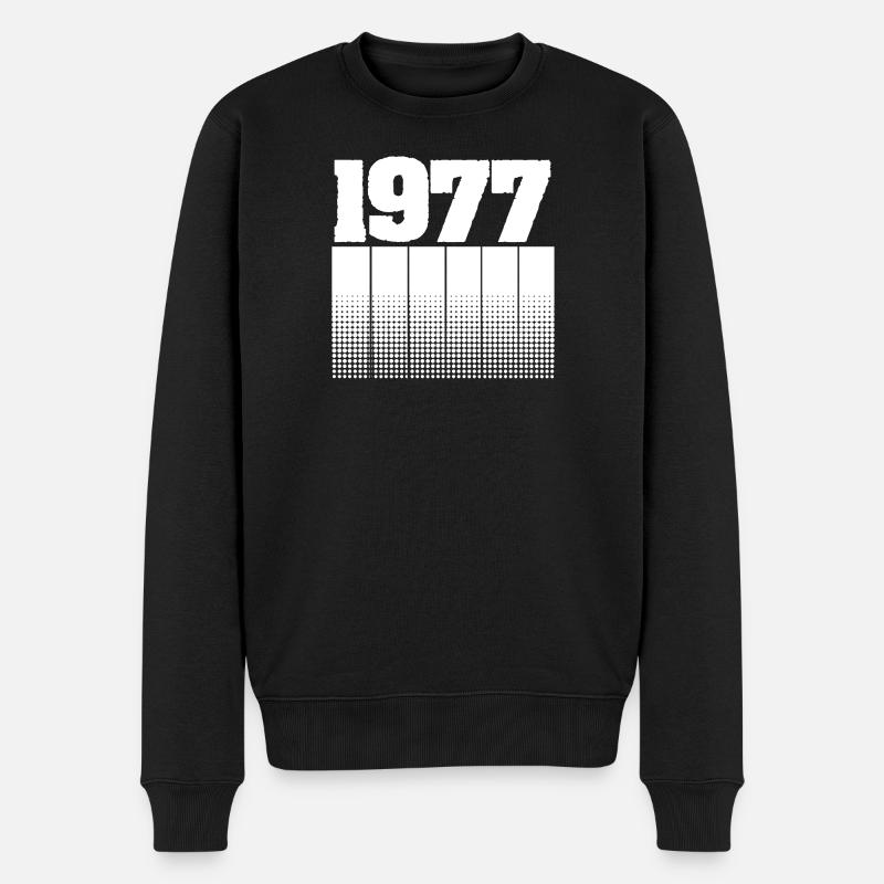 1977 - Männer Premium Bio Pullover - Schwarz