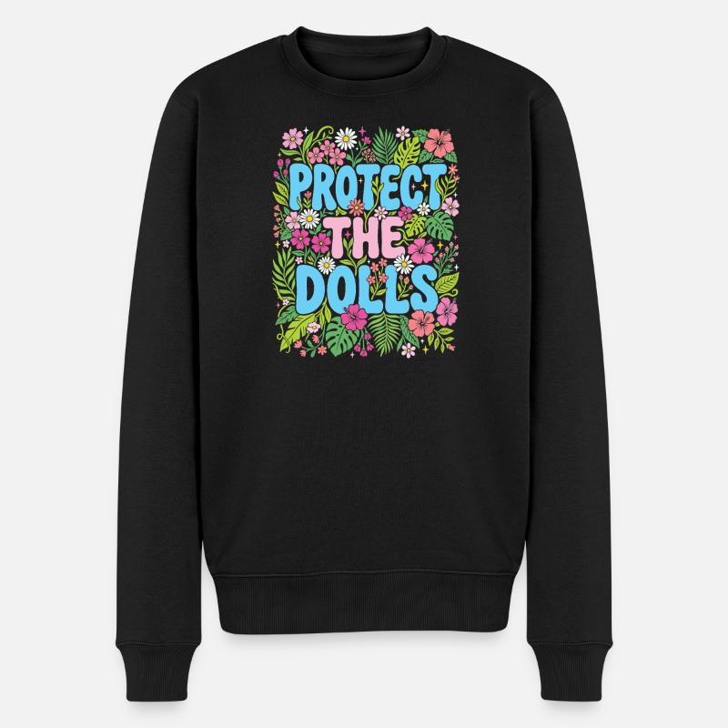 LGBTQ-Pride-Monat – Schützt die Puppen - Männer Premium Bio Pullover - Schwarz