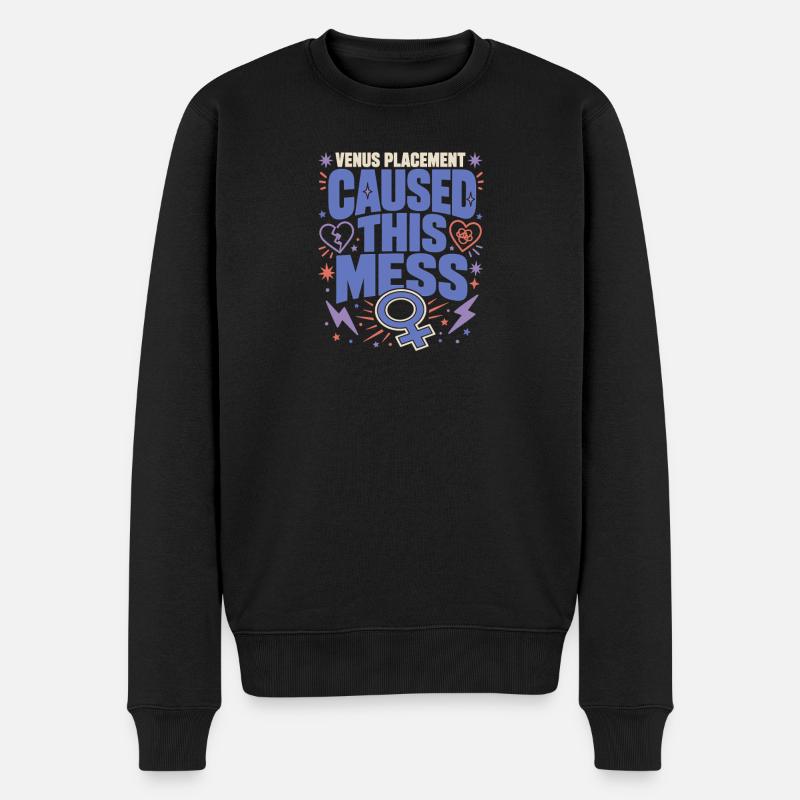 Venus-zeichen Venus-astrologie - Männer Premium Bio Pullover - Schwarz