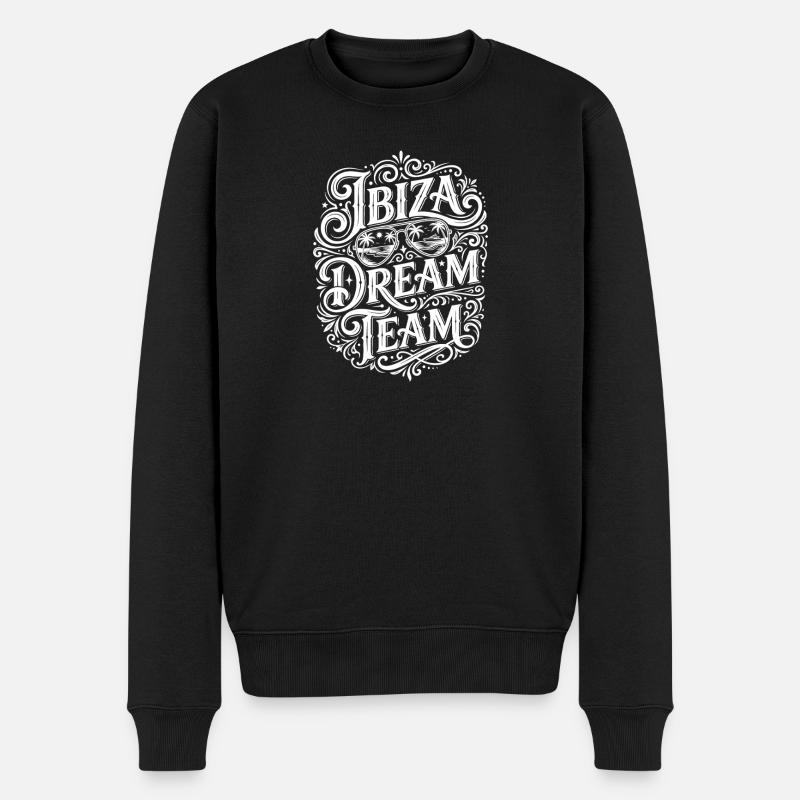 Ibiza Dream Team - Männer Premium Bio Pullover - Schwarz