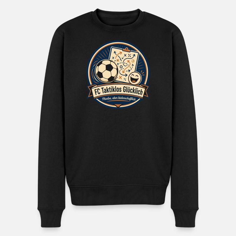 FC Taktiklos Glücklich - Männer Premium Bio Pullover - Schwarz