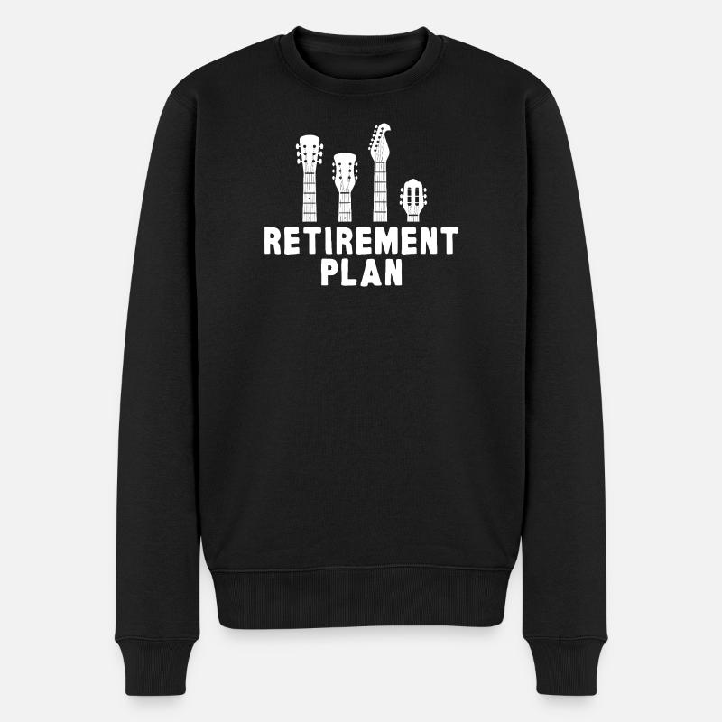 Gitarren-Ruhestandsplan - Männer Premium Bio Pullover - Schwarz