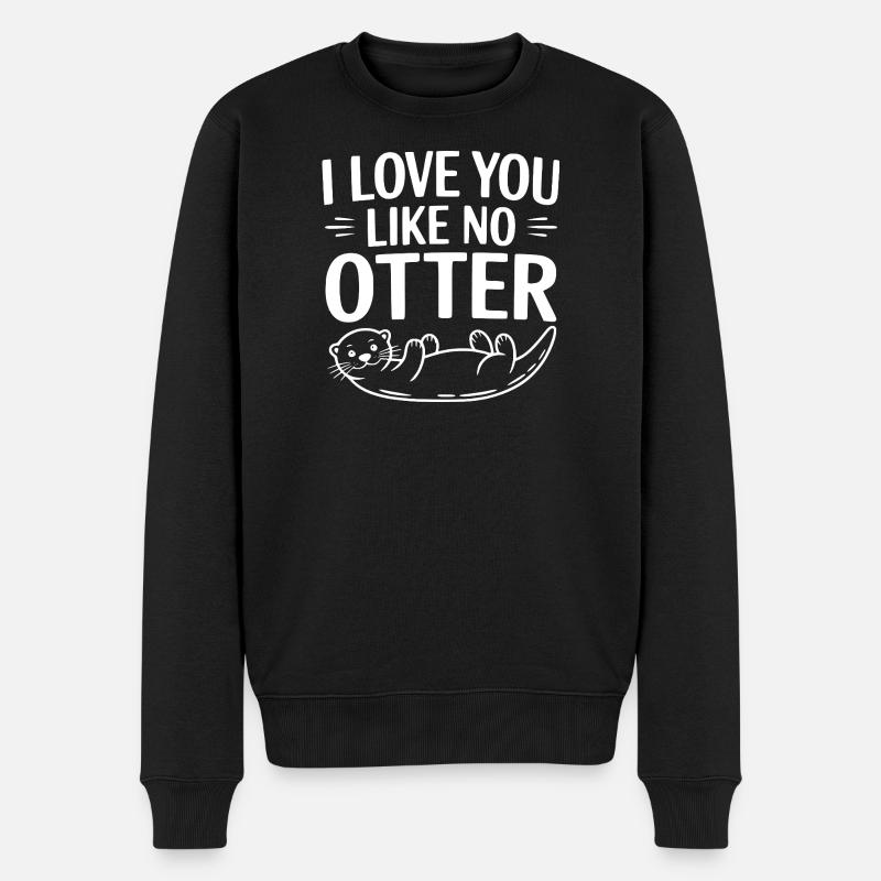 Je t’aime comme aucune loutre - Pull Premium bio Homme - noir