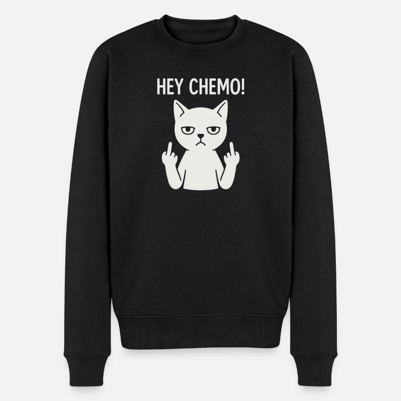 Chat de soutien chimio-chimio-insolent - Pull Premium bio Homme - noir