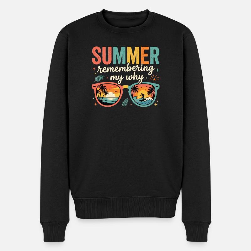 Summer Remembering My Why - Men's Premium Organic Jumper - black