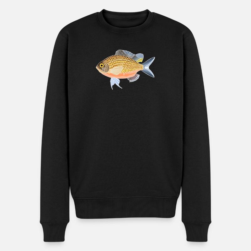 Mönchsfisch - Männer Premium Bio Pullover - Schwarz