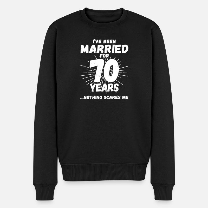 Mariés depuis 10 ans Humour audacieux - Pull Premium bio Homme - noir