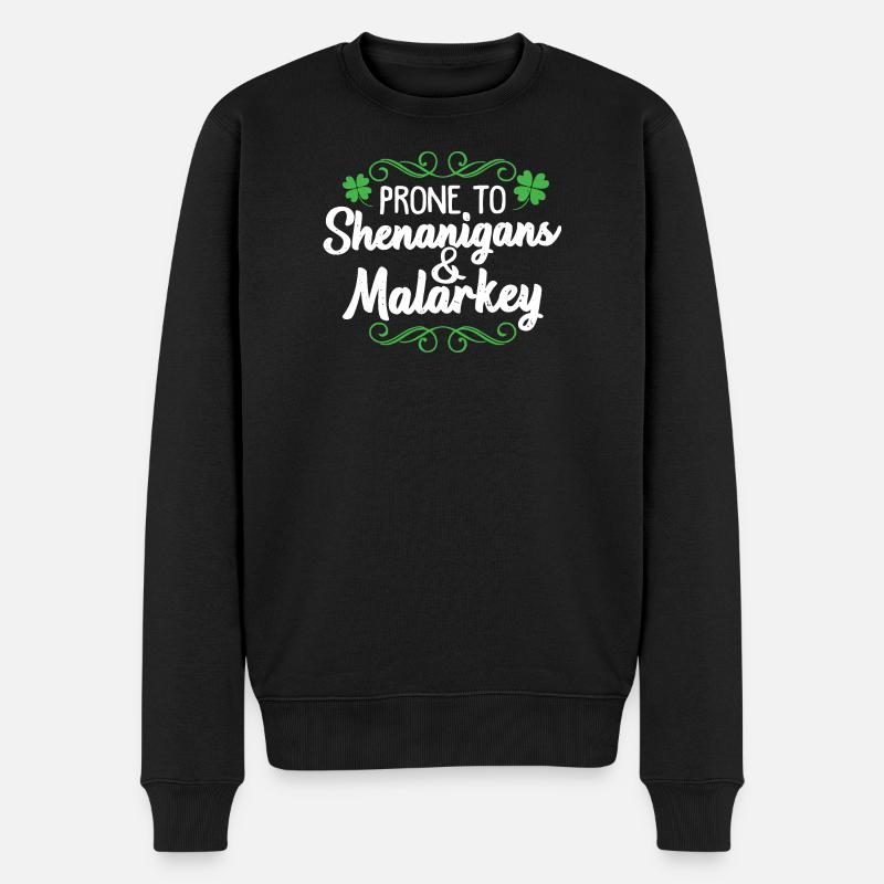 Anfällig für Streiche und Unsinn - Männer Premium Bio Pullover - Schwarz