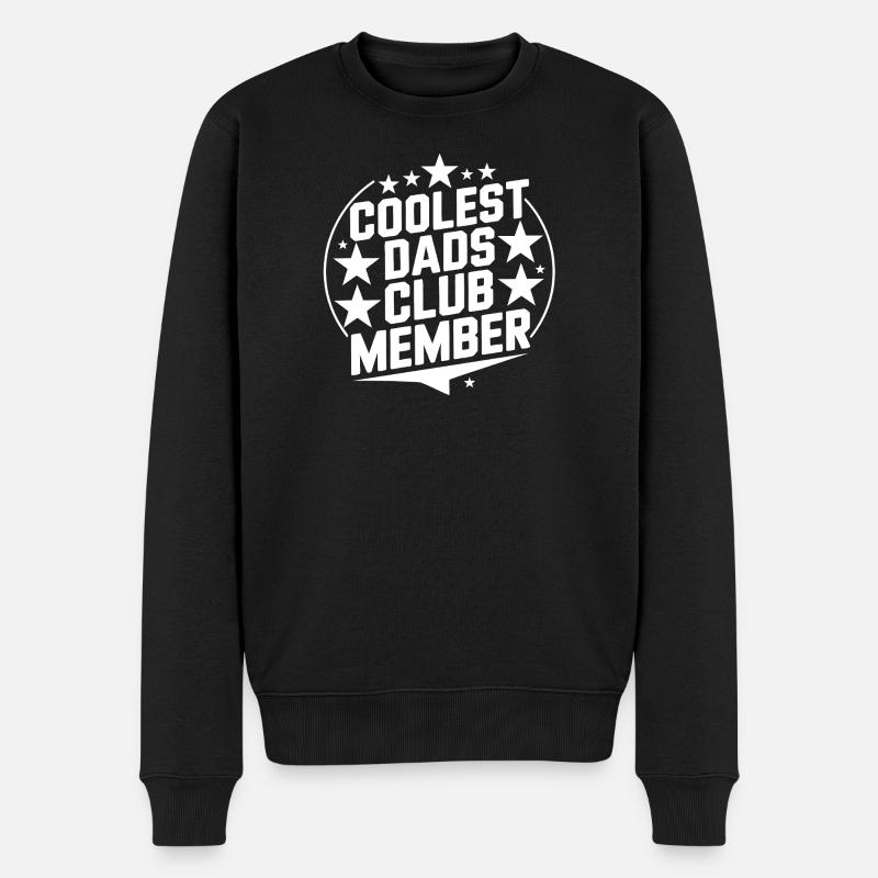 Coolest Dad Club Member - Männer Premium Bio Pullover - Schwarz