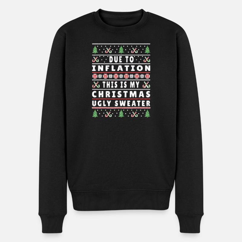 Inflation Weihnachten Hässlicher Pullover - Männer Premium Bio Pullover - Schwarz