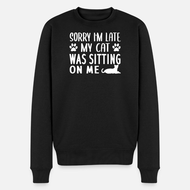Regretté Cat Sitter Humour Tee - Pull Premium bio Homme - noir