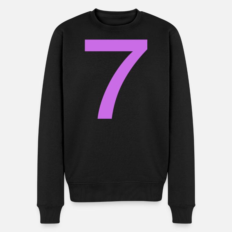 7 - Männer Premium Bio Pullover - Schwarz
