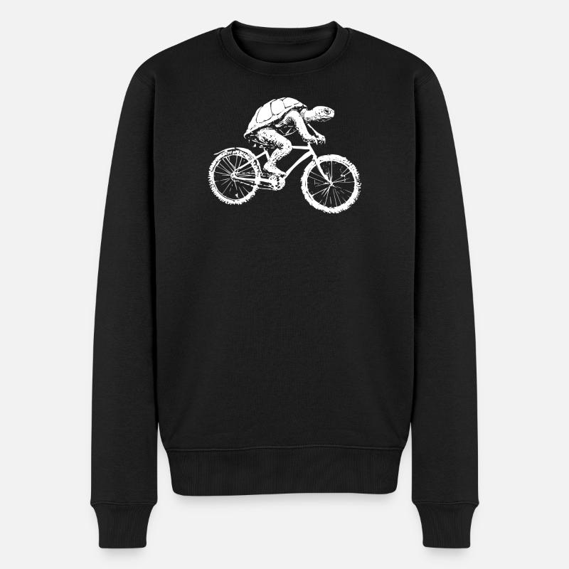 Bicycle Turtle - Men's Premium Organic Jumper - black