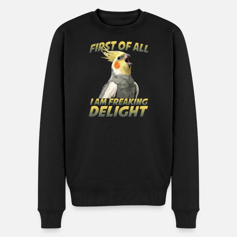 Humour de calopsitte Oiseau Calopsitte Perroquet - Pull Premium bio Homme - noir