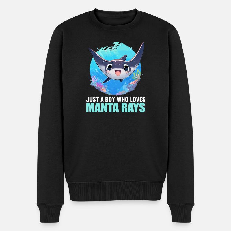 Raies Manta Raies - Pull Premium bio Homme - noir