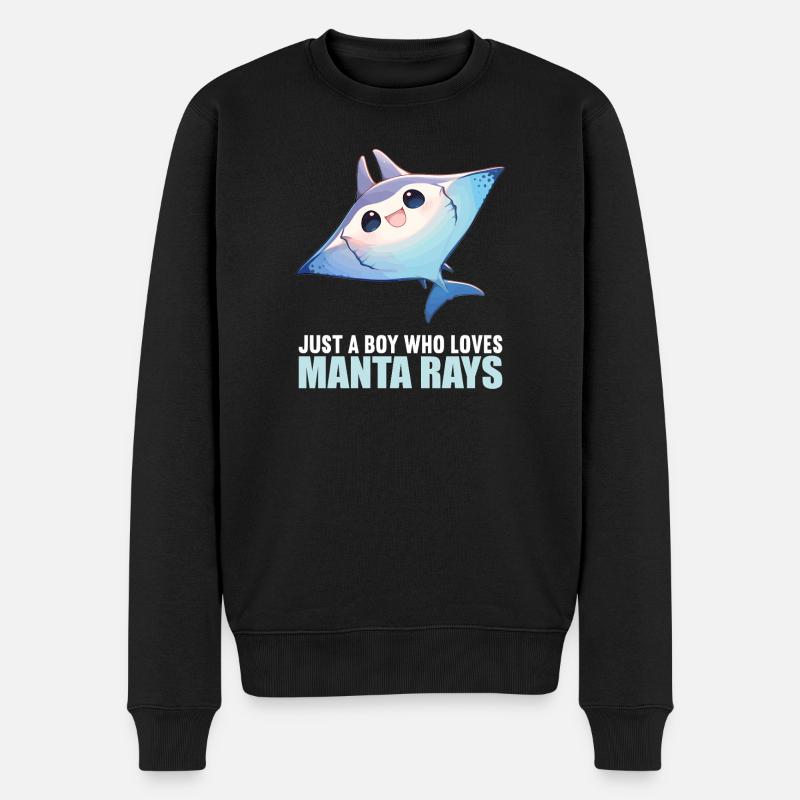 Raies Manta Raies - Pull Premium bio Homme - noir