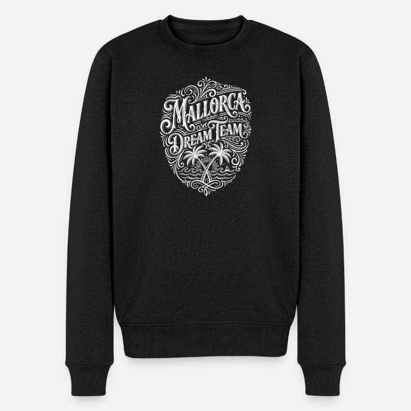 Mallorca Dream Team - Männer Premium Bio Pullover - Schwarz