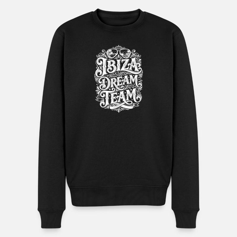 Ibiza Dream Team - Männer Premium Bio Pullover - Schwarz