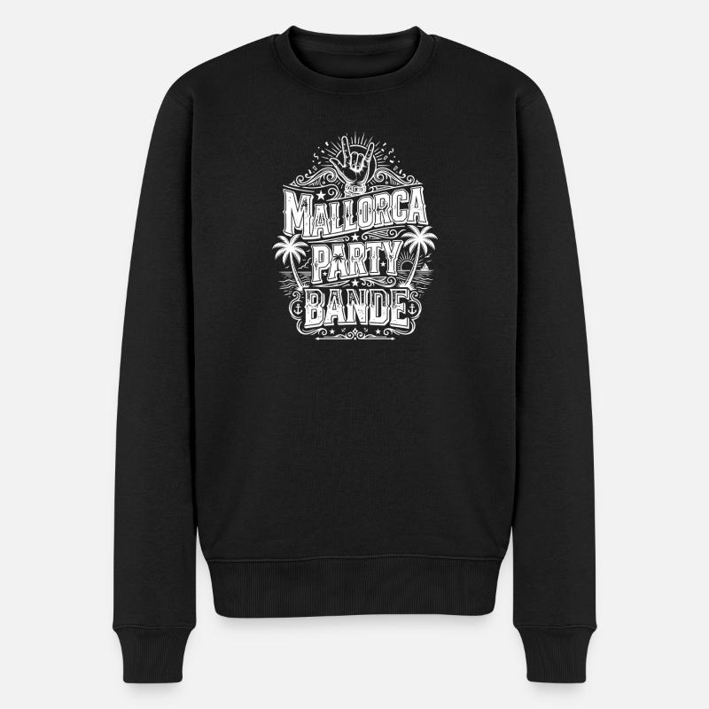 Mallorca Party Bande - Männer Premium Bio Pullover - Schwarz
