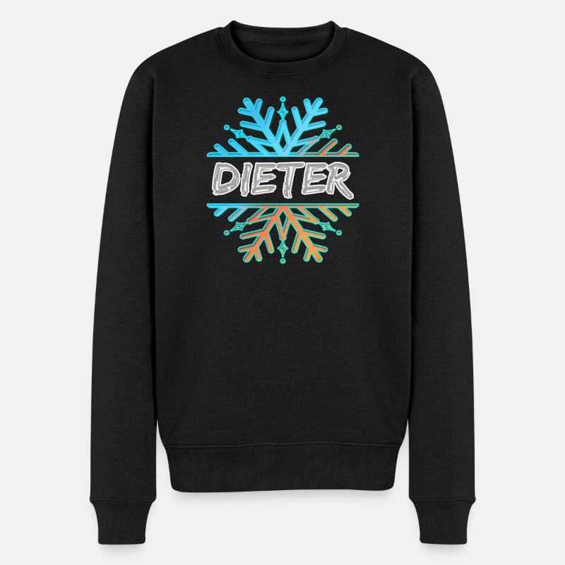First name Dieter - Men's Premium Organic Jumper - black