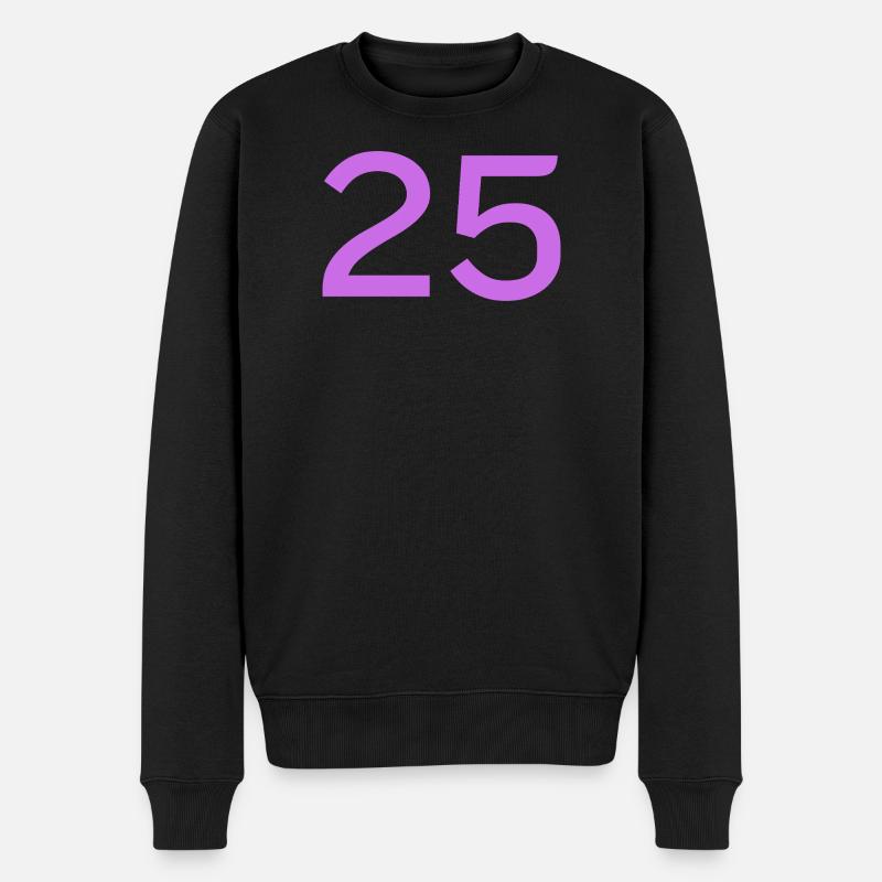 25 - Männer Premium Bio Pullover - Schwarz