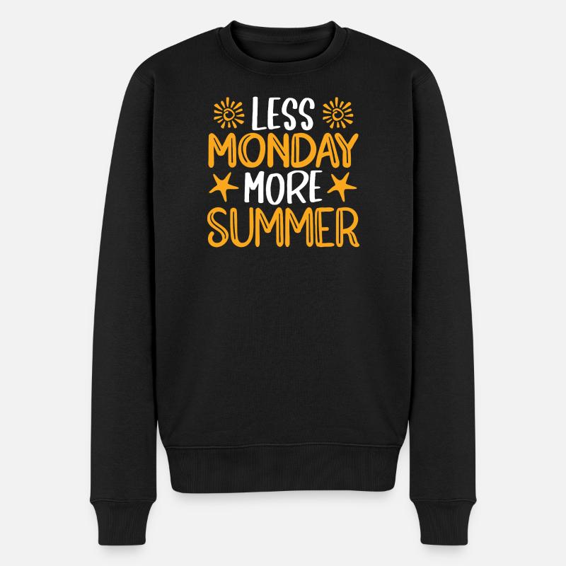 Less Monday more summer - Men's Premium Organic Jumper - black