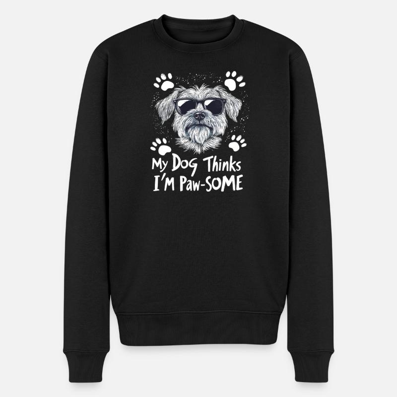 Propriétaire de chien Pawsome - Pull Premium bio Homme - noir