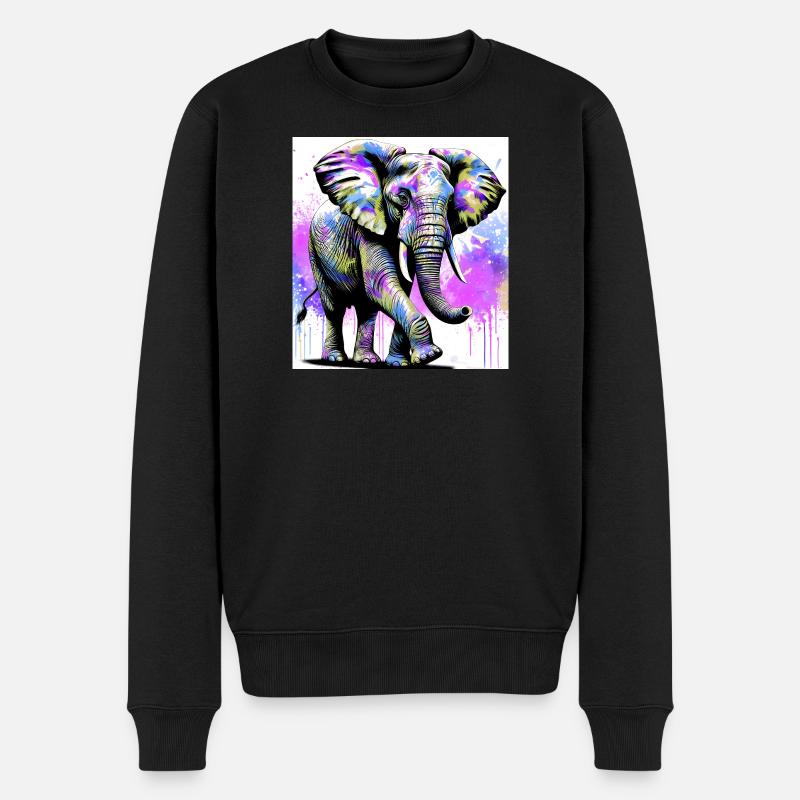 elephant - Men's Premium Organic Jumper - black
