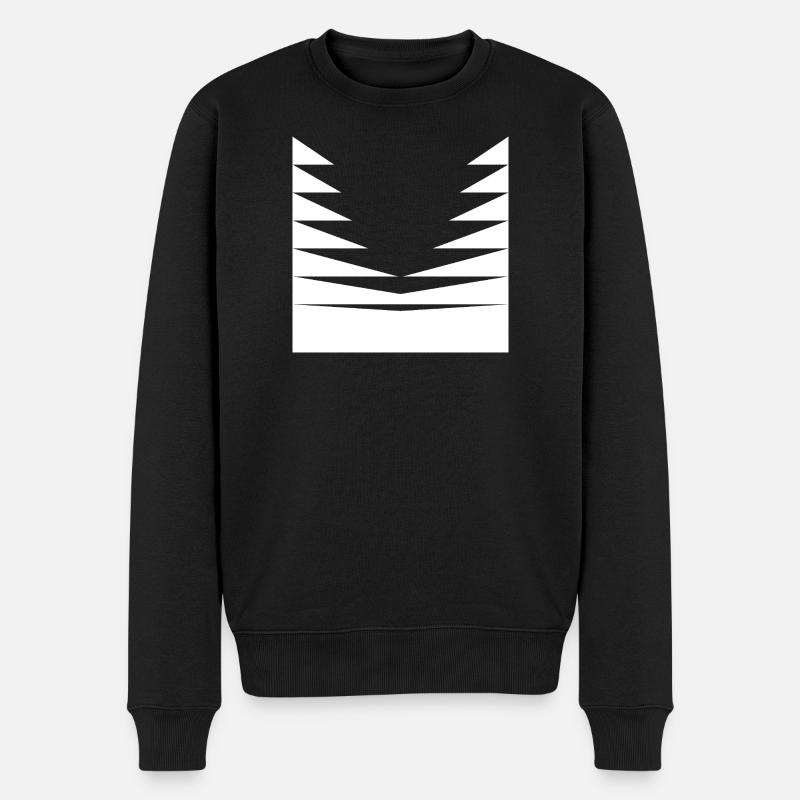 Dreiecks-Musterdesign - Männer Premium Bio Pullover - Schwarz