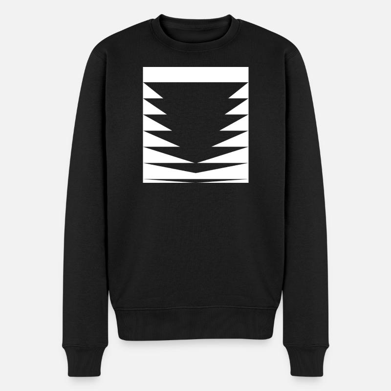black triangles pattern - Men's Premium Organic Jumper - black