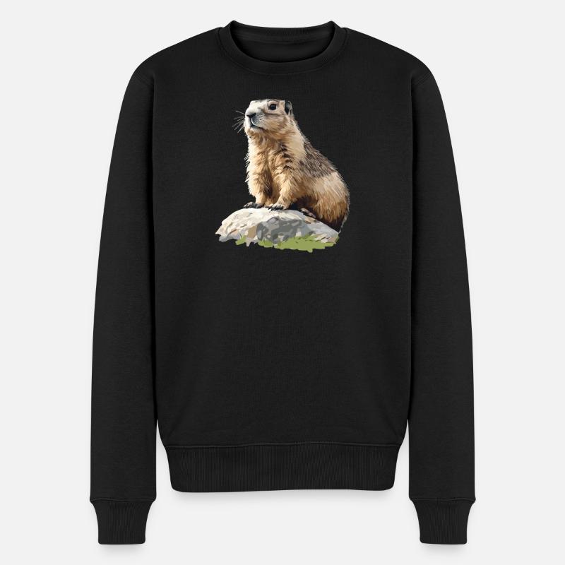 Marmottes Marmotte - Pull Premium bio Homme - noir
