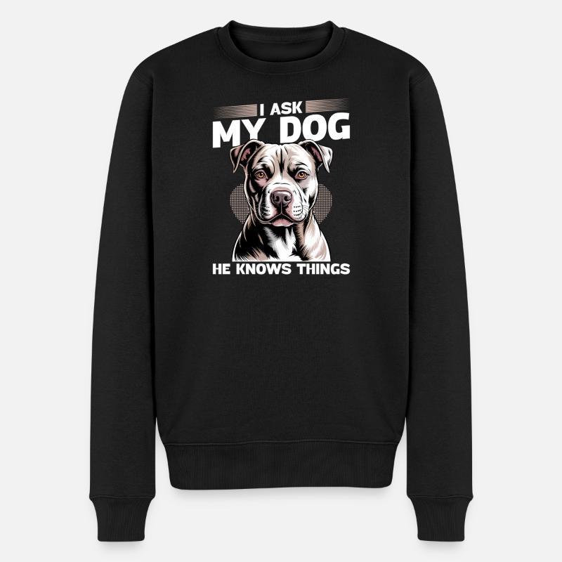 Pitbull Terrier Race de chien pittie - Pull Premium bio Homme - noir