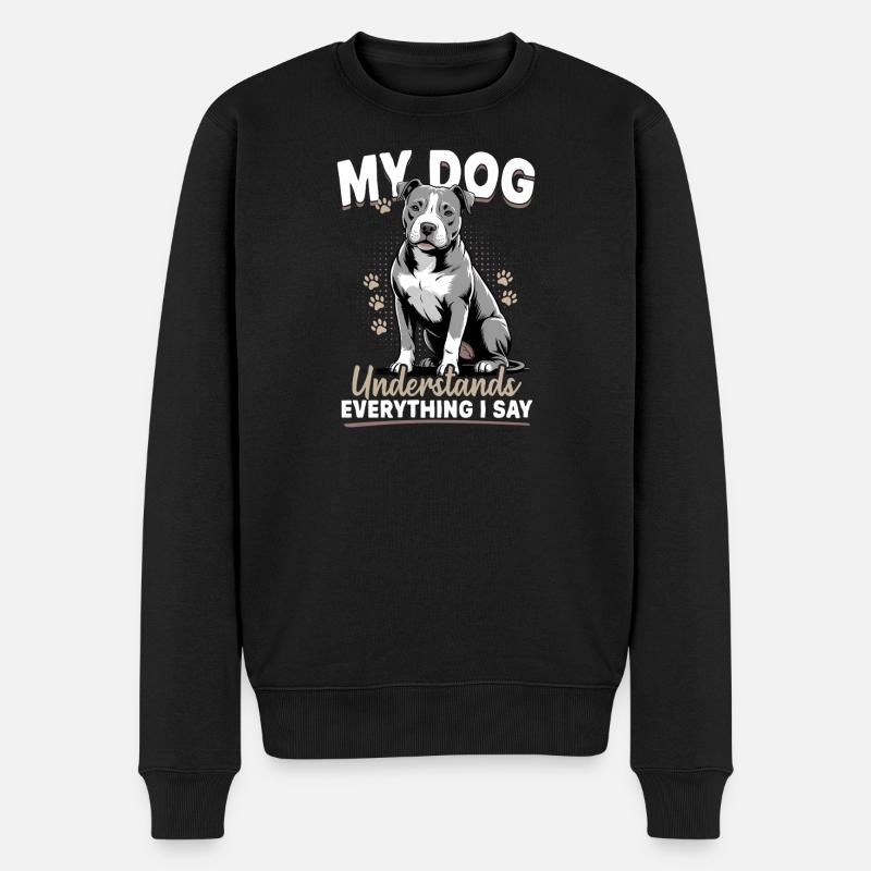 Pitbull Terrier Race de chien pittie - Pull Premium bio Homme - noir
