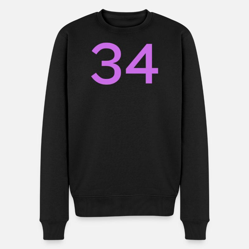 34 - Männer Premium Bio Pullover - Schwarz
