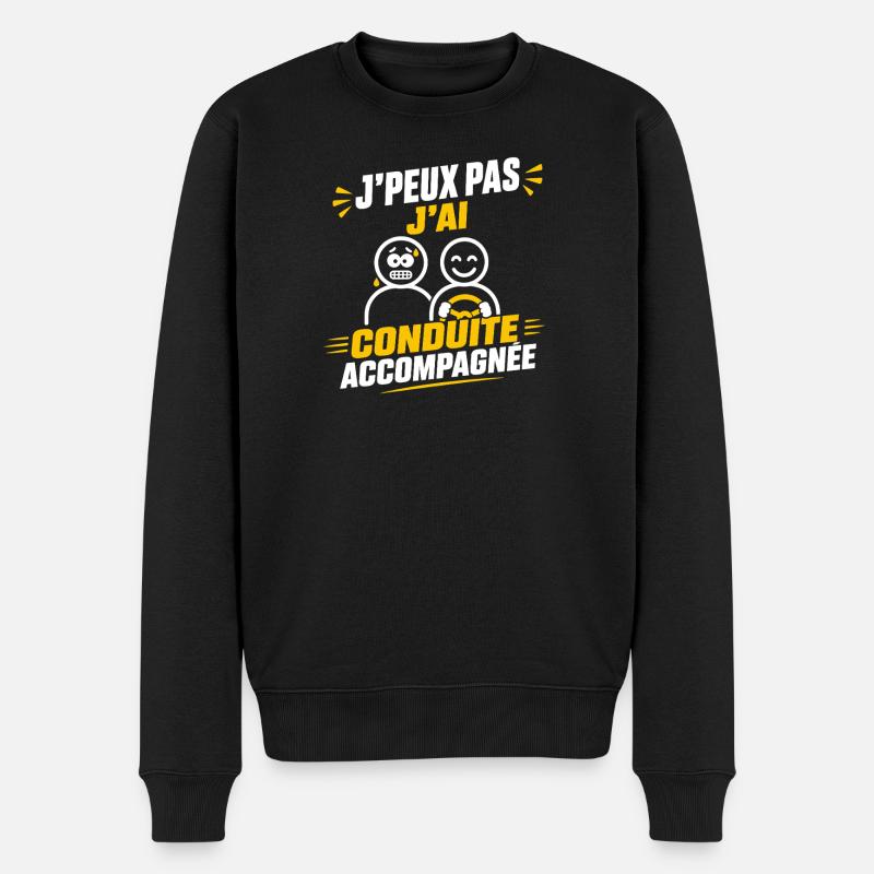 Conduite Accompagnée - Pull Premium bio Homme - noir