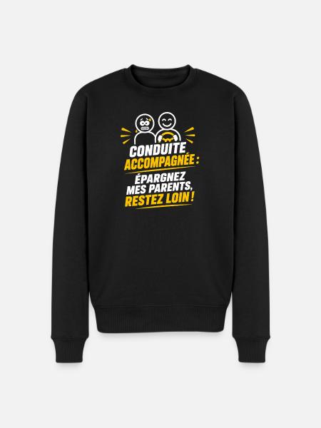 Conduite Accompagnée – Humour Débutant - Pull Premium bio Homme - noir