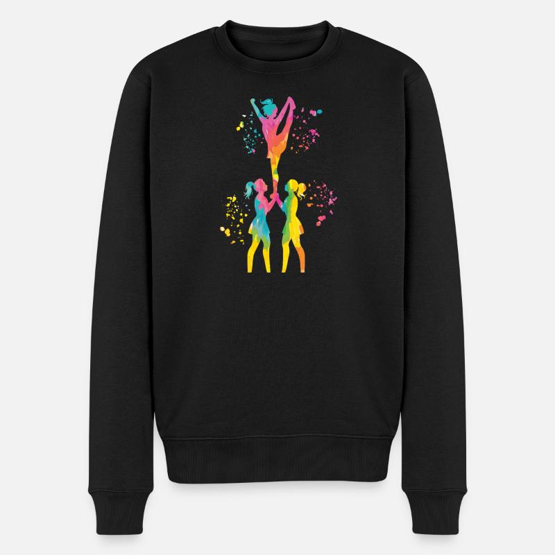 Cheerleader Cheer Mom Cheerleading - Männer Premium Bio Pullover - Schwarz