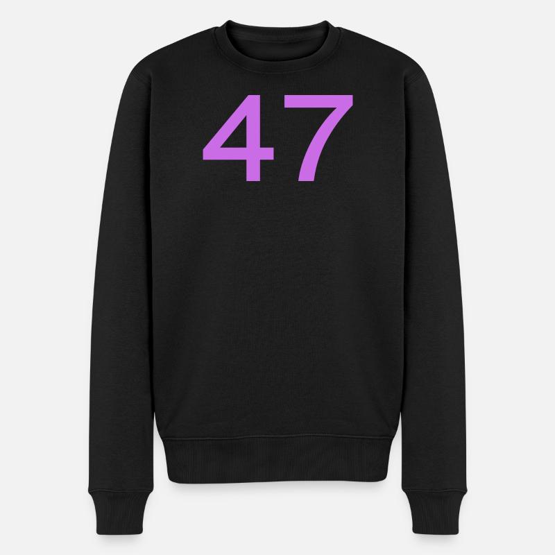 47 - Männer Premium Bio Pullover - Schwarz