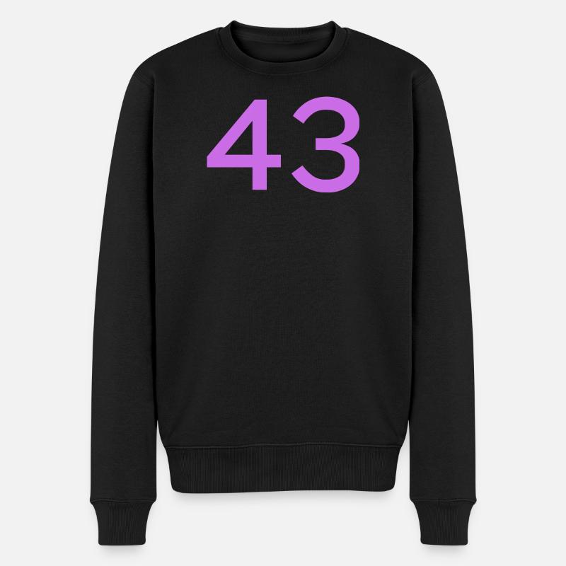 43 - Männer Premium Bio Pullover - Schwarz