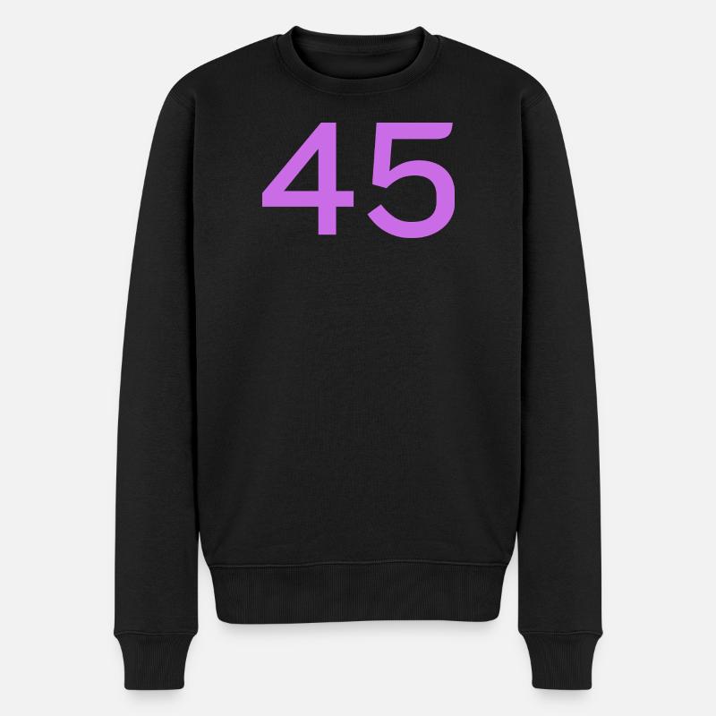 45 - Männer Premium Bio Pullover - Schwarz