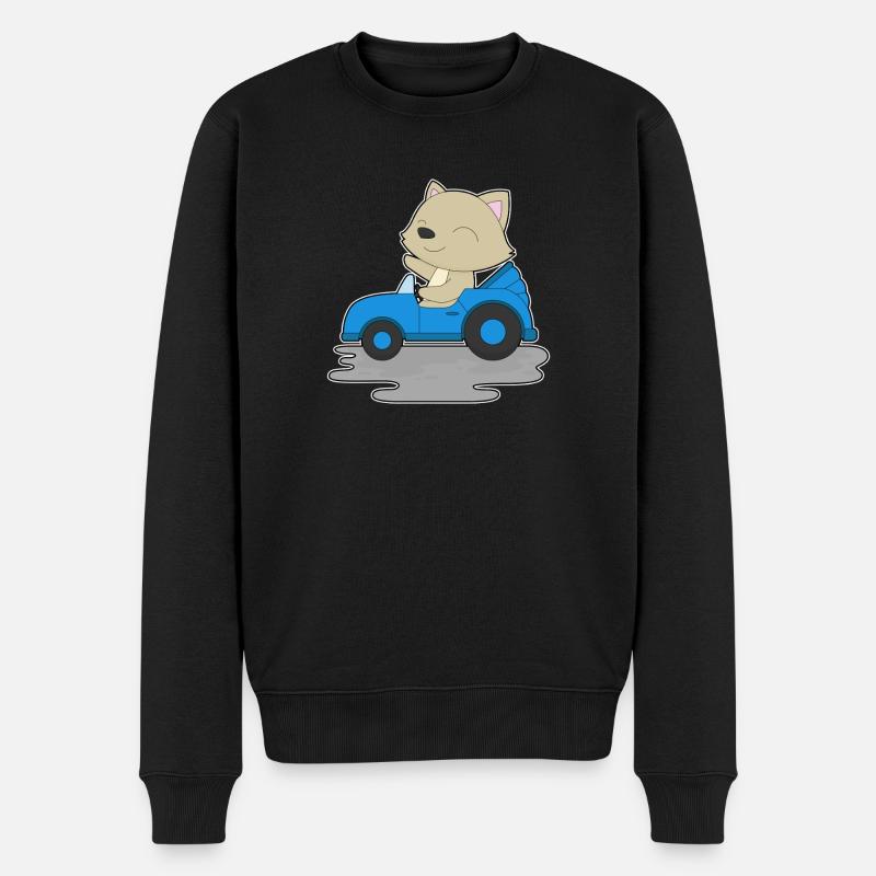 Cat Car - Pull Premium bio Homme - noir