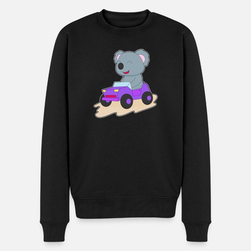 Koala Car - Pull Premium bio Homme - noir