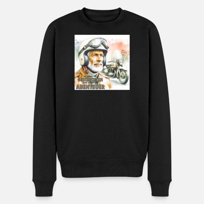 Geschichten und Abenteuer - Männer Premium Bio Pullover - Schwarz